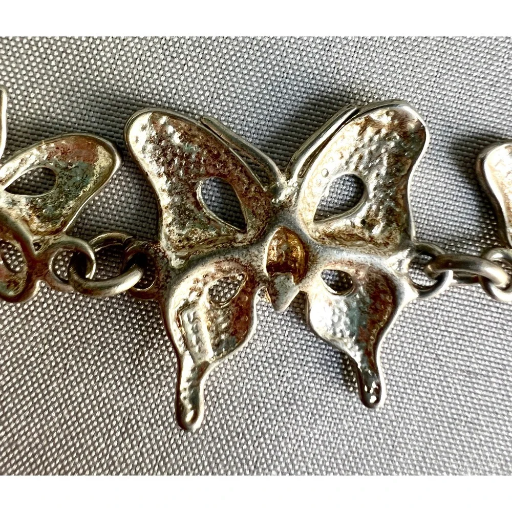 Kids' Sterling Silver 925 Butterfly Link Bracelet 6